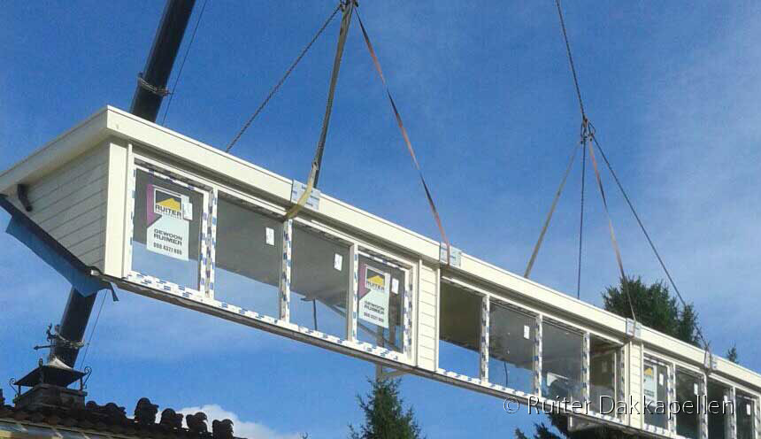 Prefab dakkapel plaatsing Bergen op Zoom door Ruiter Dakkapellen.