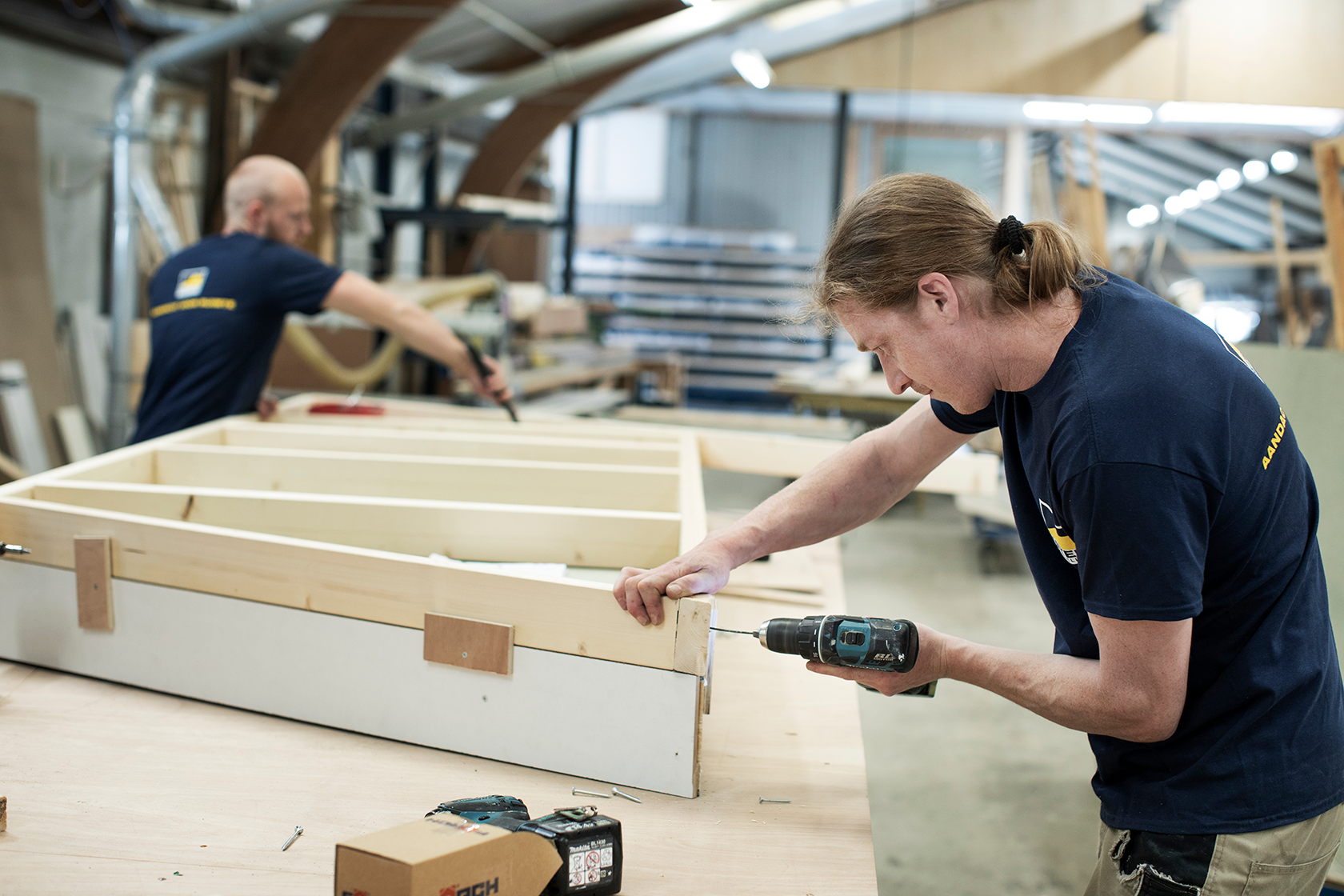 Prefab dakkapel wordt gemaakt door Ruiter Dakkapellen in fabriek.